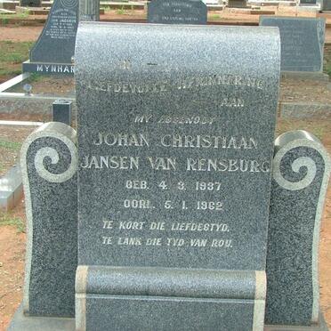 RENSBURG Johan Christiaan, Janse van 1937-1962 