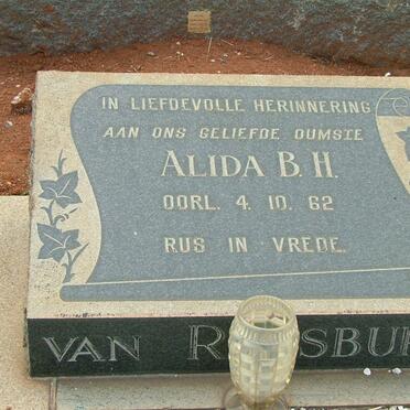 RENSBURG Alida B.H., van -1962