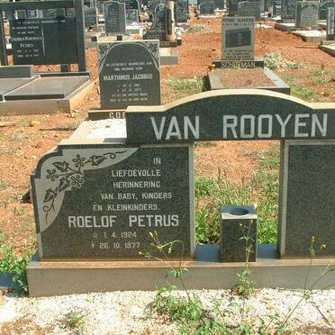 ROOYEN Roelof Petrus, van 1924-1977