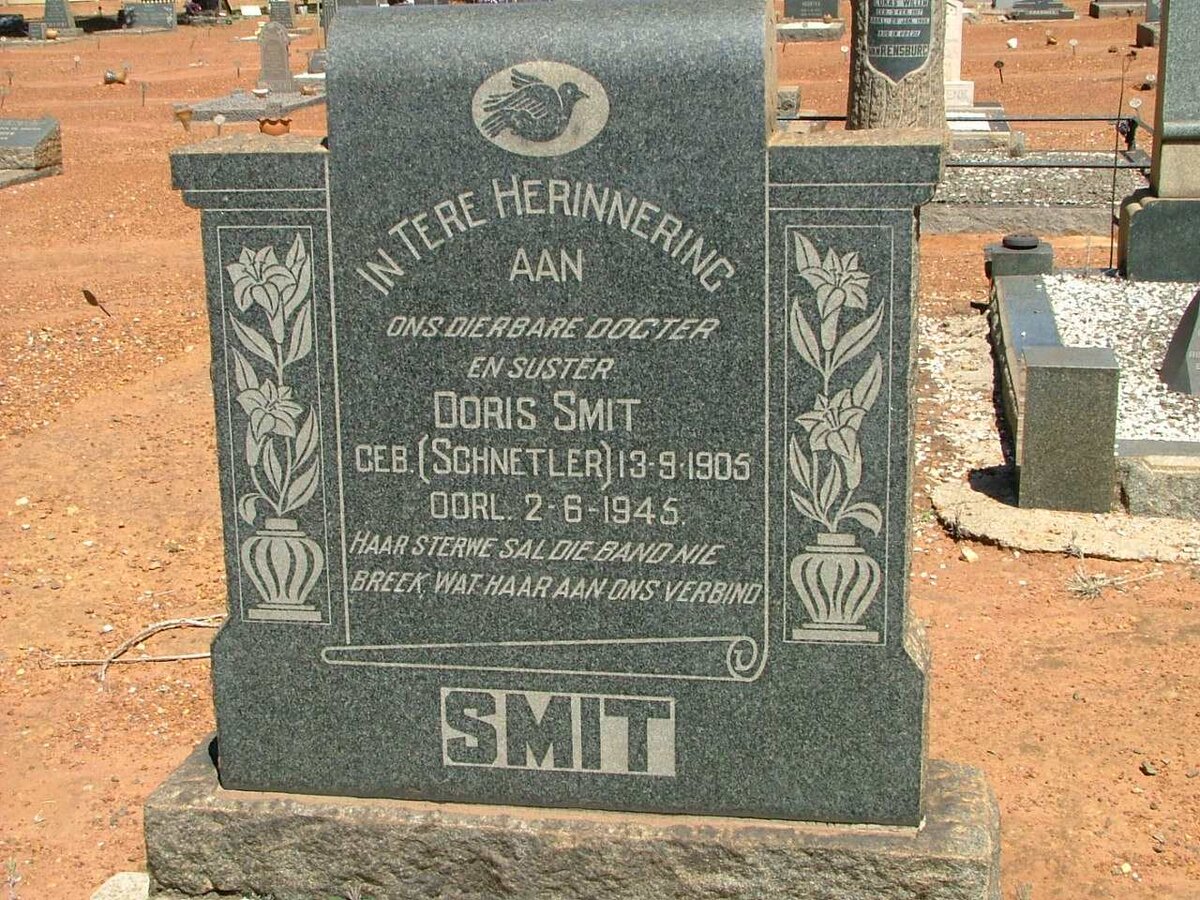 SMIT Doris nee SCHNETLER 1905-1945