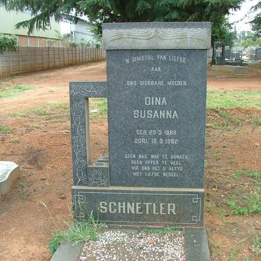 SCHNETLER Dina Susanna 1889-1961