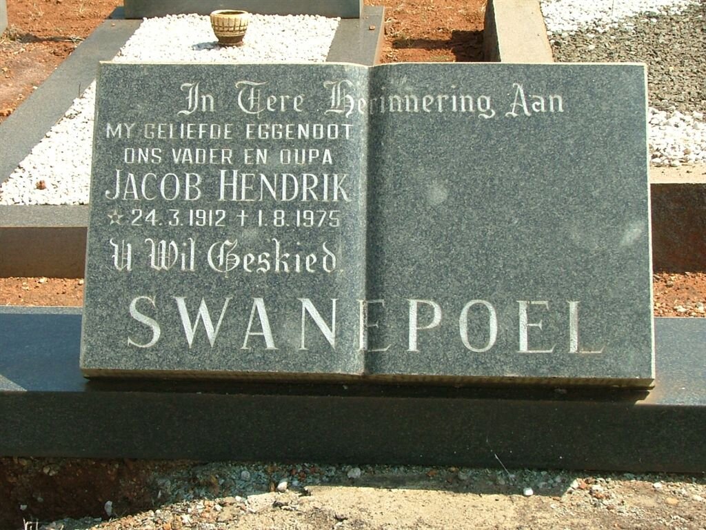 SWANEPOEL Jacob Hendrik 1912-1975