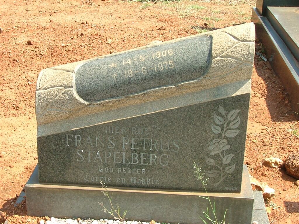 STAPELBERG Frans Petrus 1906-1975