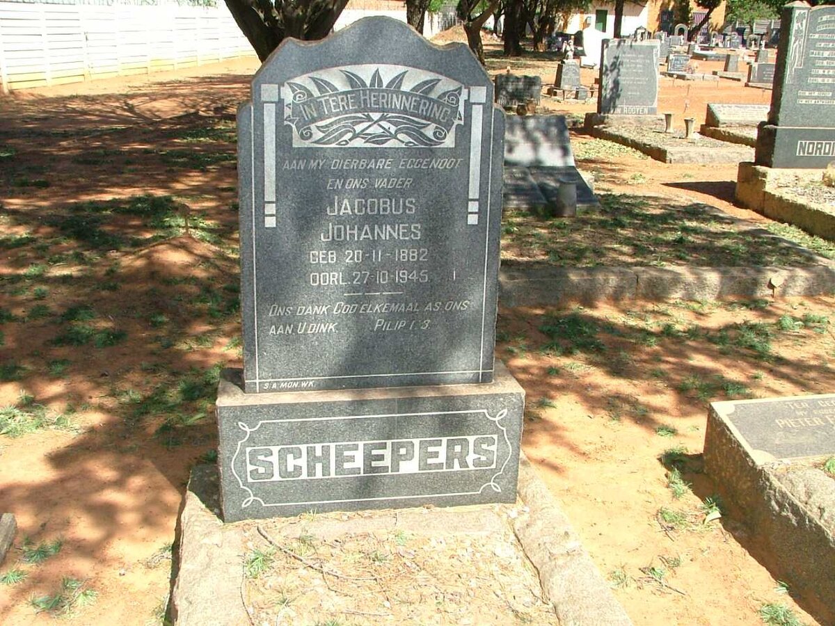 SCHEEPERS Jacobus Johannes 1882-1945