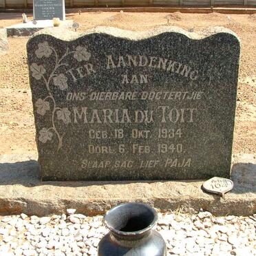 TOIT  Maria, du 1934-1940