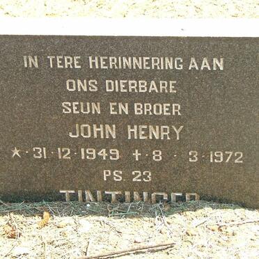 TINTINGER John Henry 1949-1972