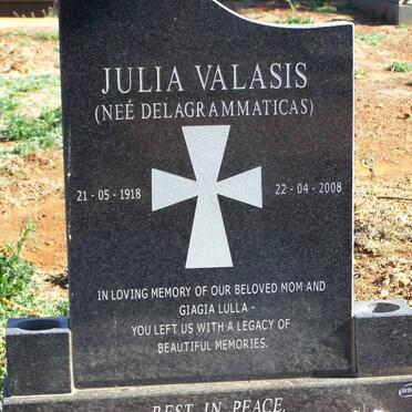 VALASIS Julia nee DELAGRAMMATICAS 1918-2008