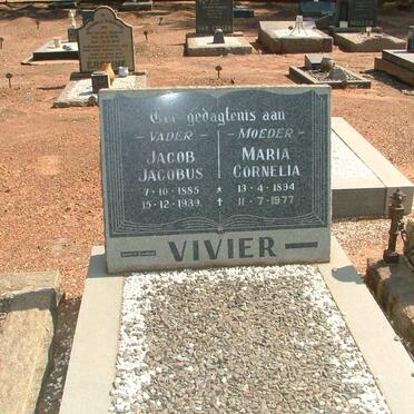 VENTER  Jacob Jacobus 1885-1939 &amp; Maria Cornelia 1894-1977