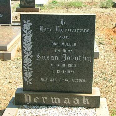 VERMAAK Susan Dorothy 1900-1977