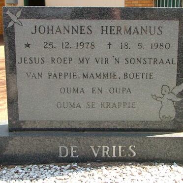 VRIES Johannes Hermanus, de 1978-1980