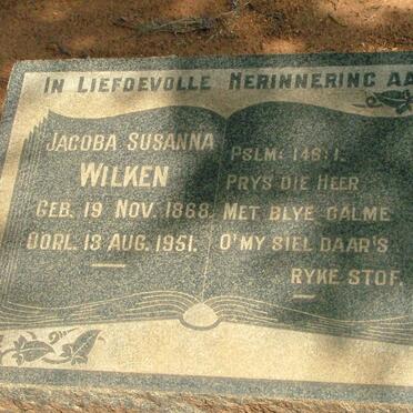 WILKEN Jacoba Susanna 1868-1951