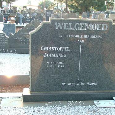 WELGEMOED Christoffel Johannes 1917-1975