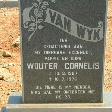 WYK Wouter Cornelis, van 1907-1976