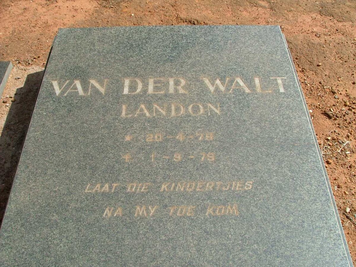 WALT Landon, van der 1978-1979