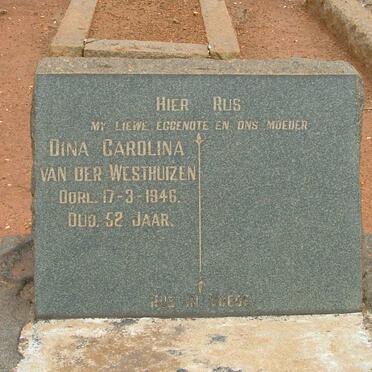 WESTHUIZEN Dina Carolina, van der -1946