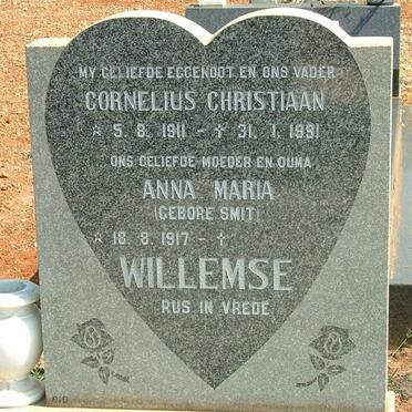 WILLEMSE Cornelius Christiaan 1911-1991 &amp; Anna Maria SMIT 1917-
