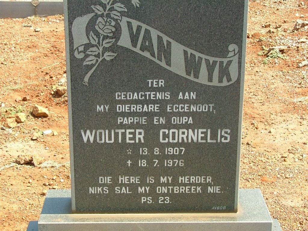 WYK Wouter Cornelis, van 1907-1976
