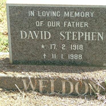 WELDON David Stephen 1918-1988