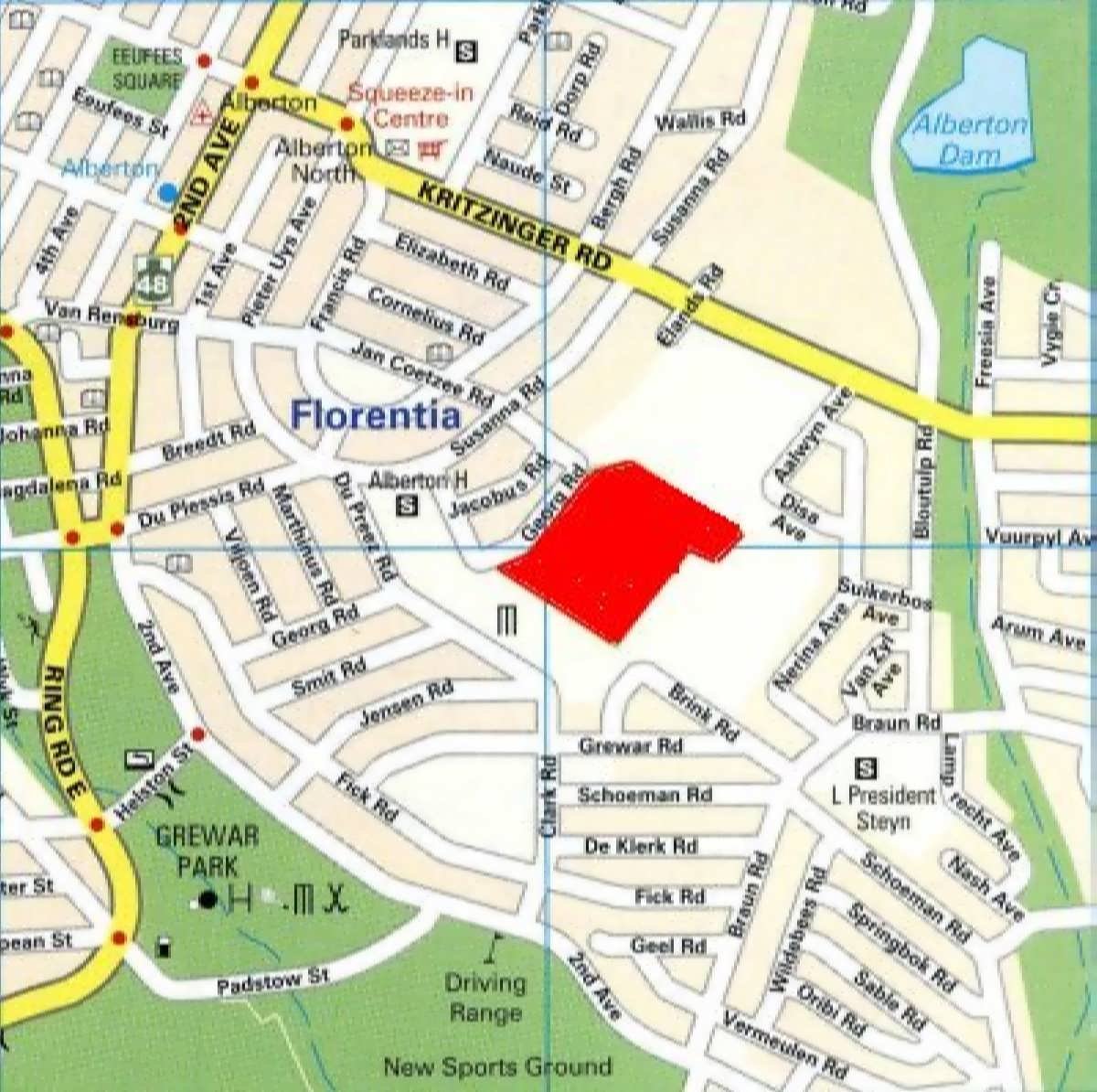 1. Alberton map to cemetery