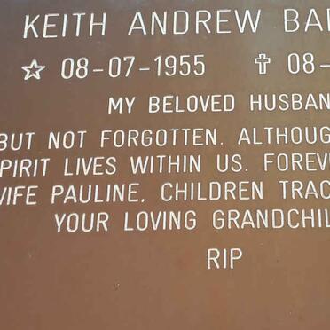 BADDOCK Keith Andrew 1955-2010