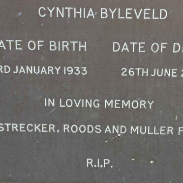 BYLEVELD Cynthia 1933-2004