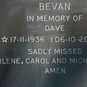 BEVAN Dave 1936-2002