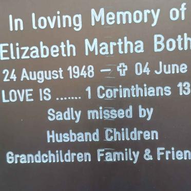 BOTHA Elizabeth Martha 1948-2018