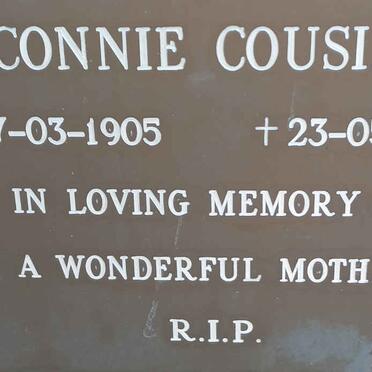 COUSINS Connie 1905-1998