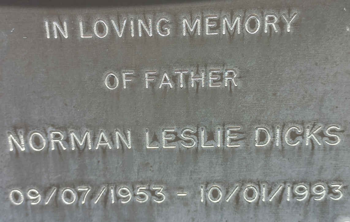 DICKS Norman Leslie 1953-1993