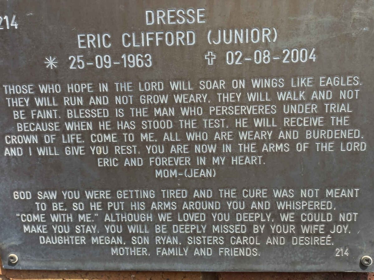 DRESSE Eric Clifford 1963-2004