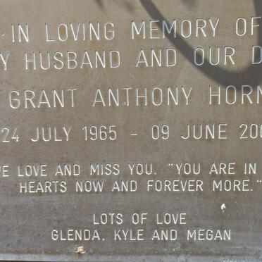 HORN Grant Anthony 1965-2005