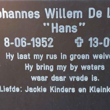 LANGE Johannes Willem, de 1952-2016