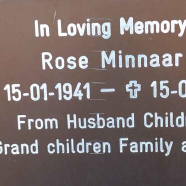 MINNAAR Rose 1941-2018