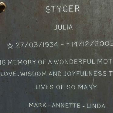 STYGER Julia 1934-2002