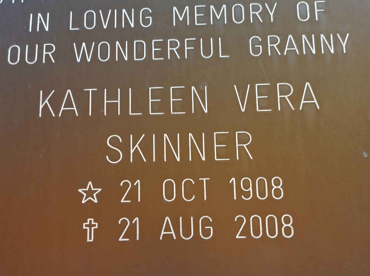 SKINNER Kathleen Vera 1908-2008