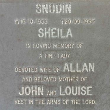 SNODIN Sheila 1933-1993