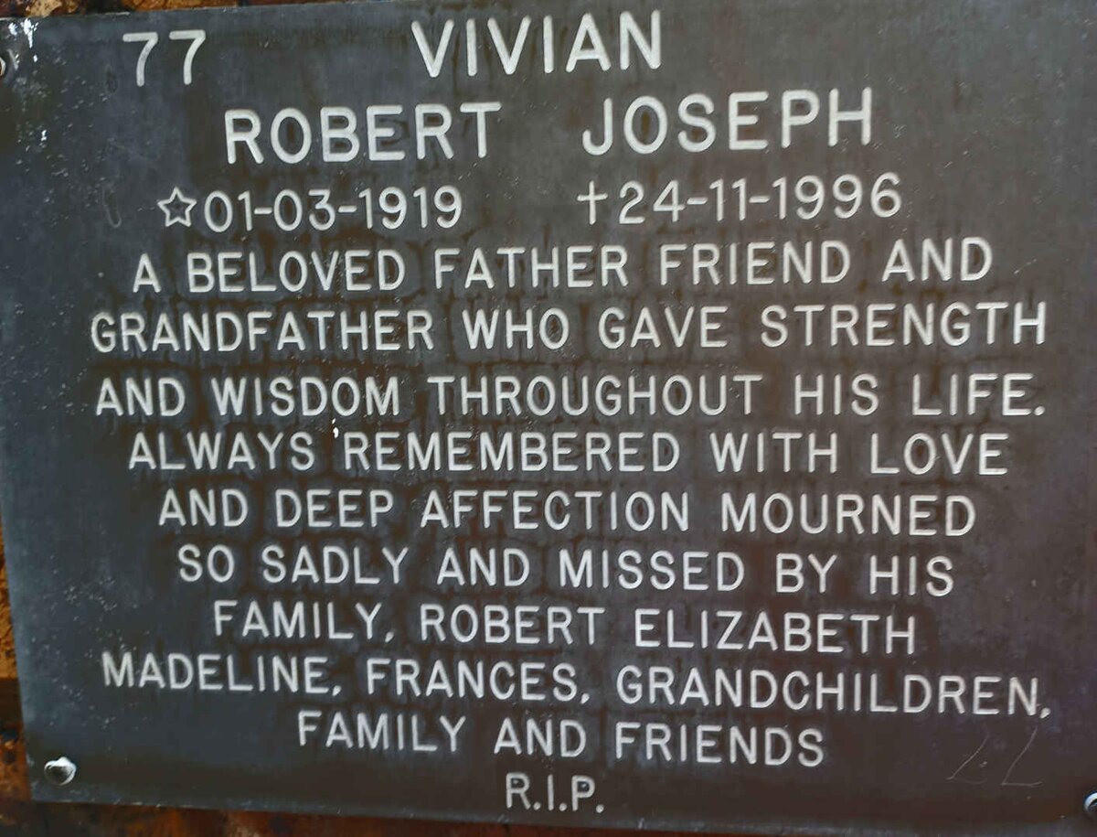 VIVIAN Robert Joseph 1919-1996