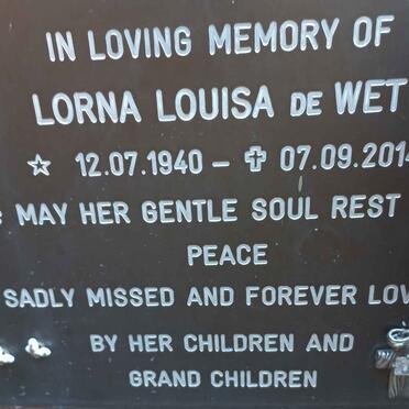 WET Lorna Louisa, de 1940-2014