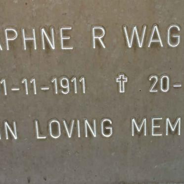 WAGENER Daphne R 1911-2009