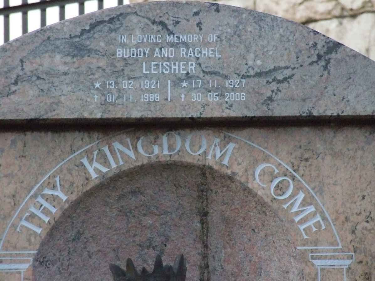 LEISHER Buddy 1921-1988 &amp; Rachel 1927-2006