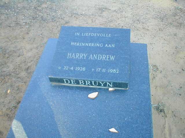 BRUYN Harry Andrew, de 1926-1982