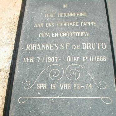 BRUTO Johannes S.F., de 1907-1986