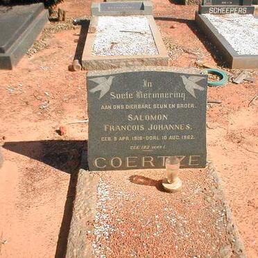 COERTZE Salomon Francois Johannes 1918-1962