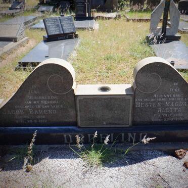 DORFLING Jacob Barend 1890-1972 &amp; Hester Magdalena Aletta 1899-1991