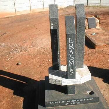 ERASMUS  Abel Daniel Hendrik 1915-1985