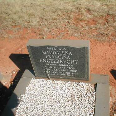 ENGELBRECHT Magdalena Francina geb. JORDAAN 1903-1980