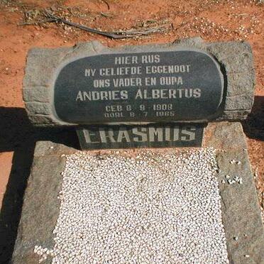ERASMUS Andries Albertus 1908-1965