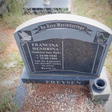 FREYSEN Francina Hendrina nee VAN DYK 1940-1994