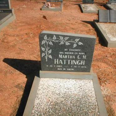HATTINGH Martha C. M. 1907-1975