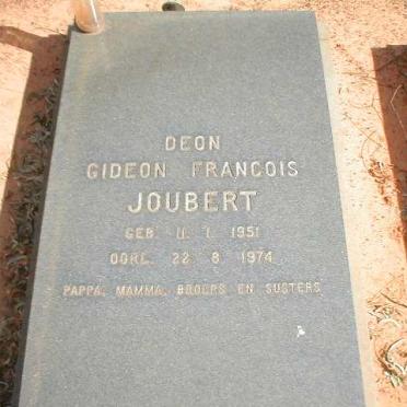 JOUBERT Deon Gideon Francois 1951-1974